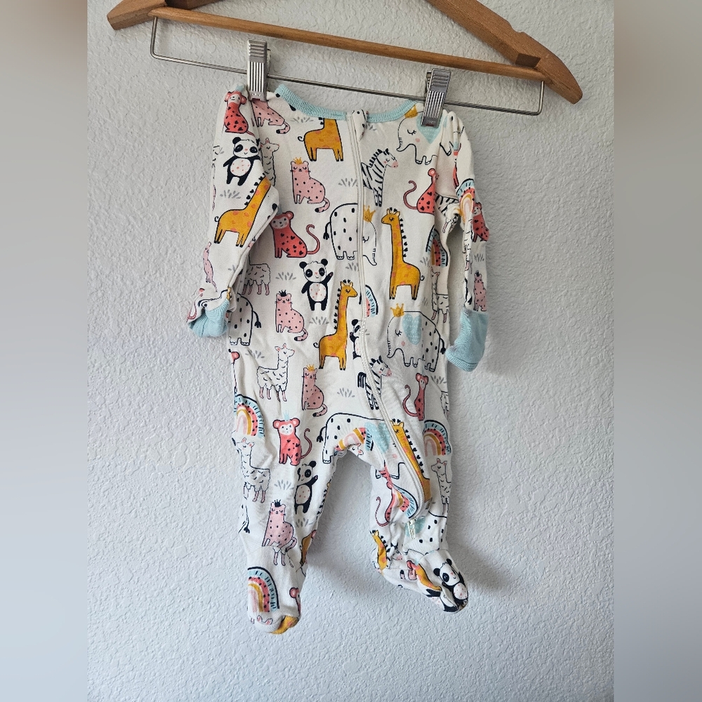 wonder nation animal print sleeper, 0-3 months